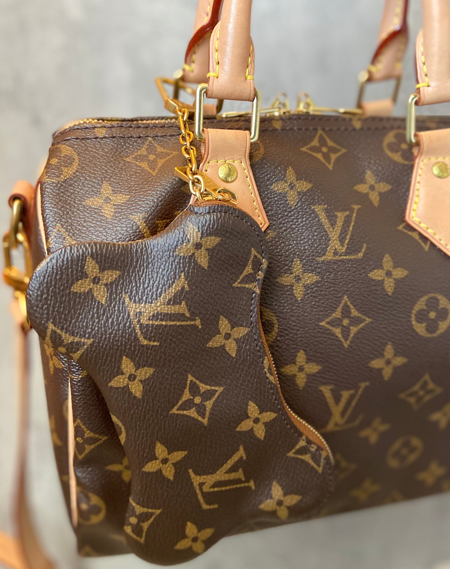 LV Bone Key Pouch