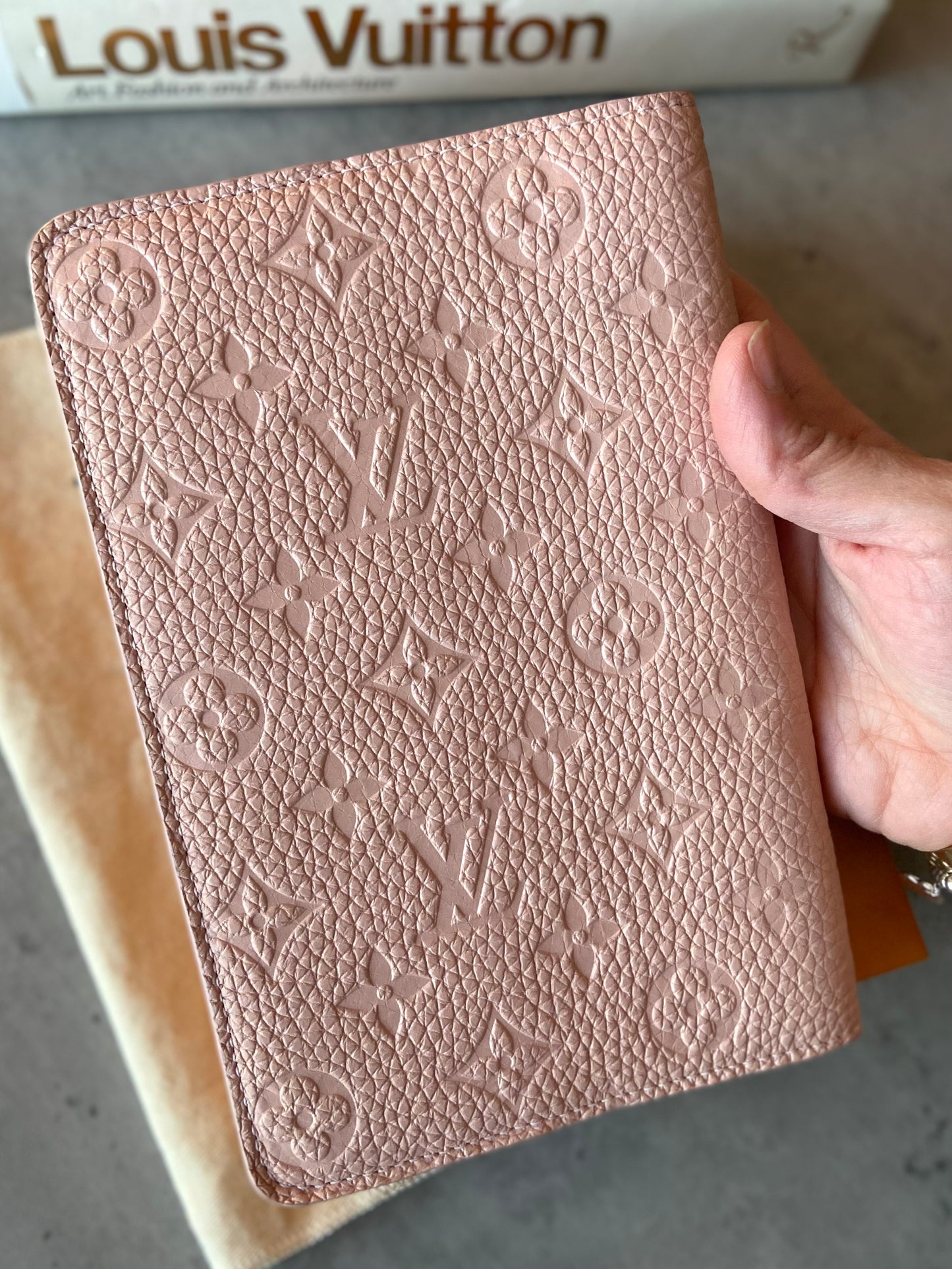 LV Clemence Notebook Cover Rose