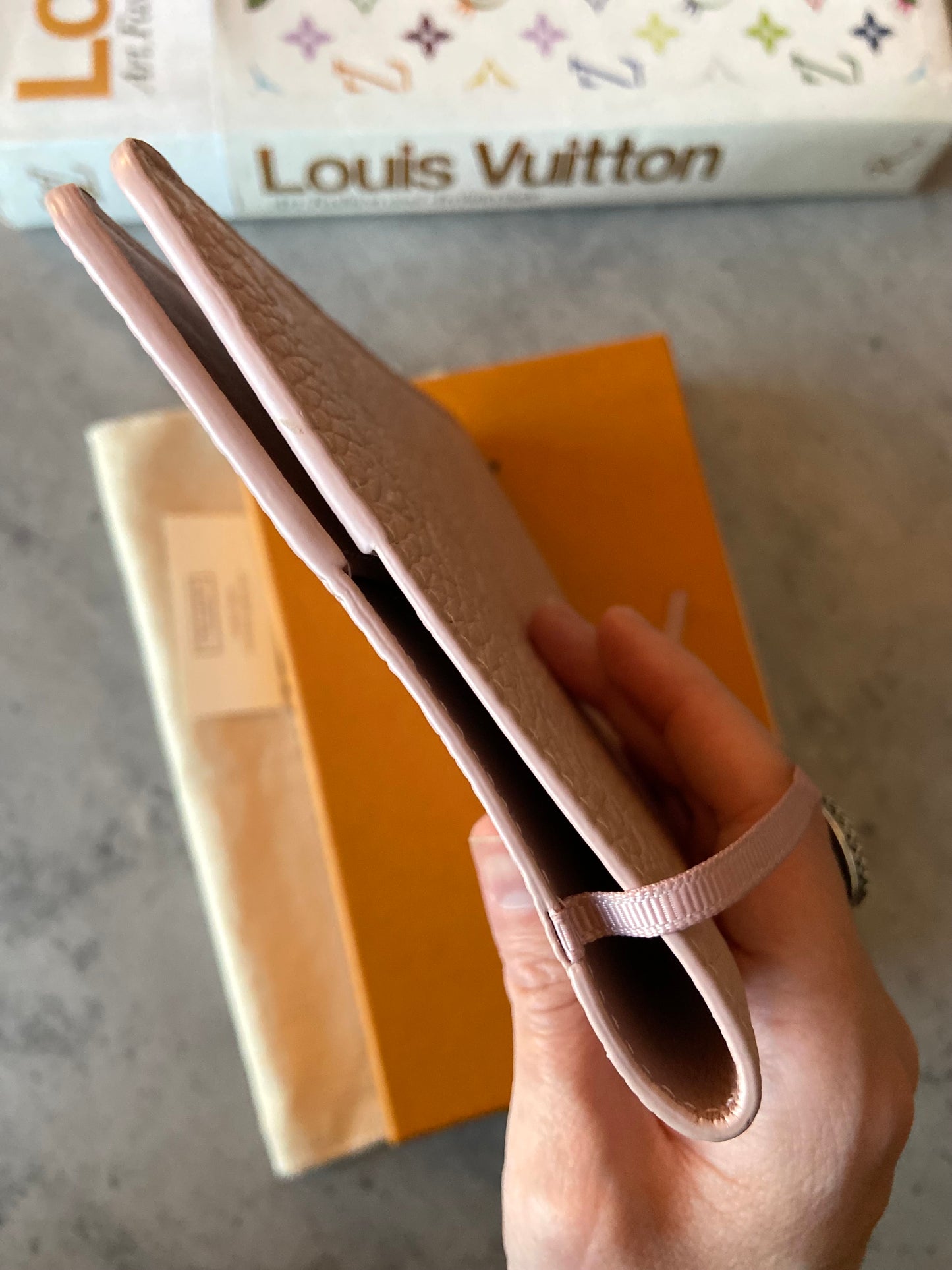 LV Clemence Notebook Cover Rose