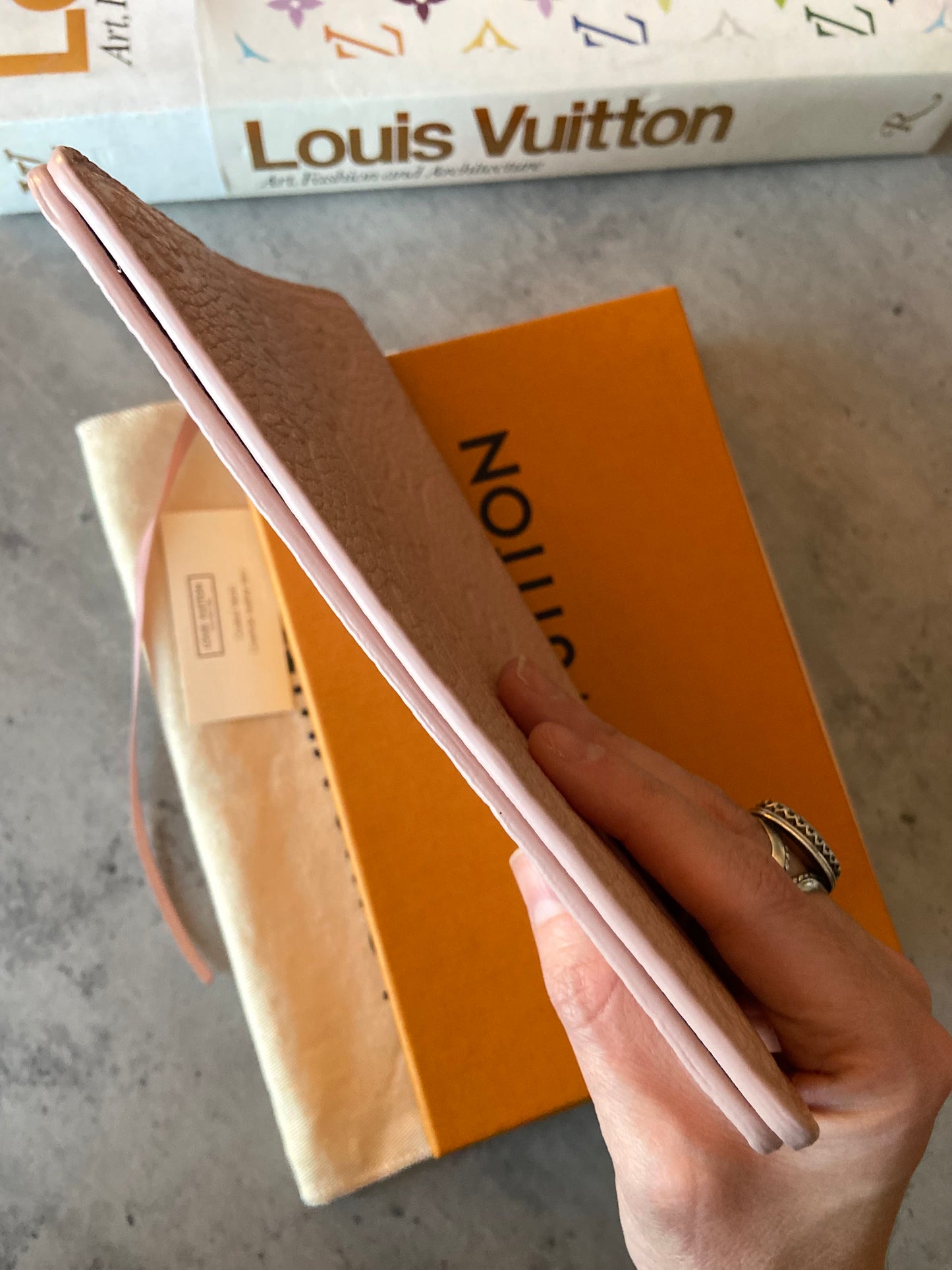 LV Clemence Notebook Cover Rose