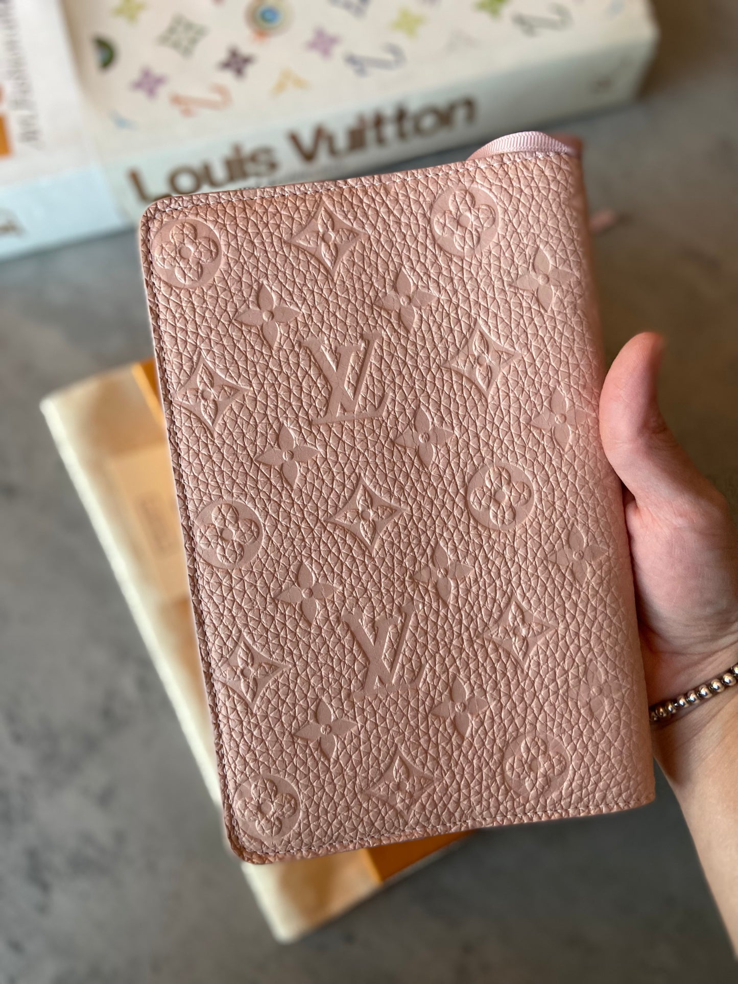 LV Clemence Notebook Cover Rose