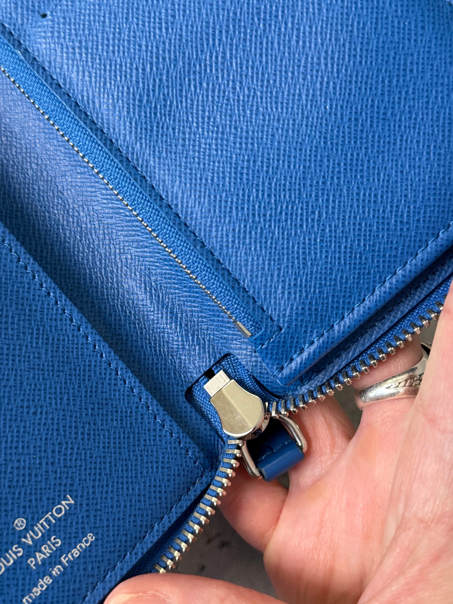 LV Vasco Wallet Damier Graphite in Blue