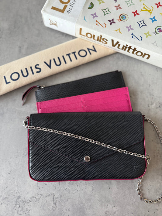 LV Felicie Epi Black & Pink